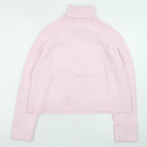 River Island Women’s Pink Roll Neck Knit Jumper Medium