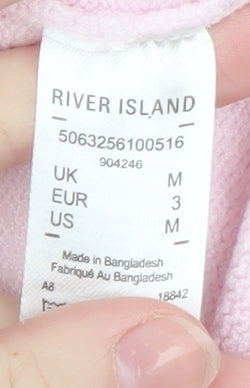 River Island Women’s Pink Roll Neck Knit Jumper Medium