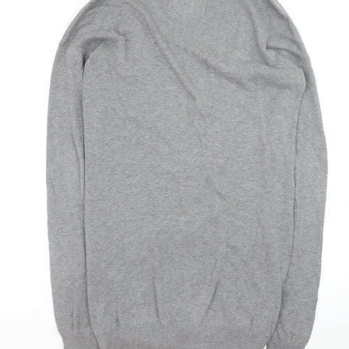 Jack Wills Women's Grey Cotton V-Neck Cardigan Size 12