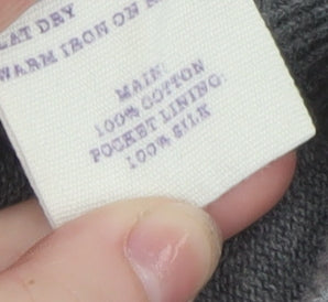 Jack Wills Women's Grey Cotton V-Neck Cardigan Size 12