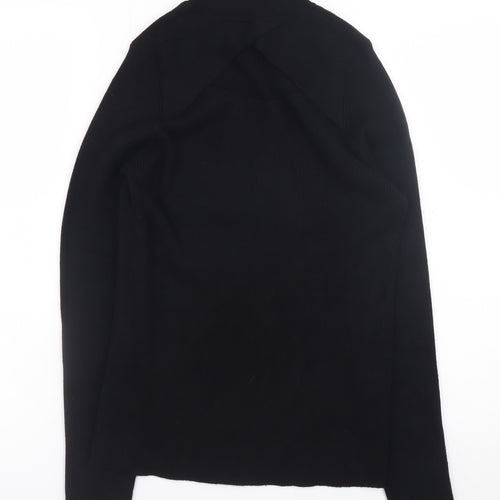 F&F Women’s Black Mock Neck Long Sleeve Pullover Jumper L