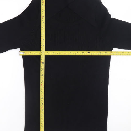 F&F Women’s Black Mock Neck Long Sleeve Pullover Jumper L
