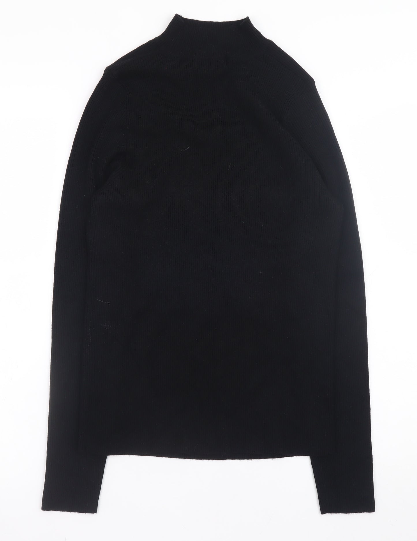F&F Women’s Black Mock Neck Long Sleeve Pullover Jumper L