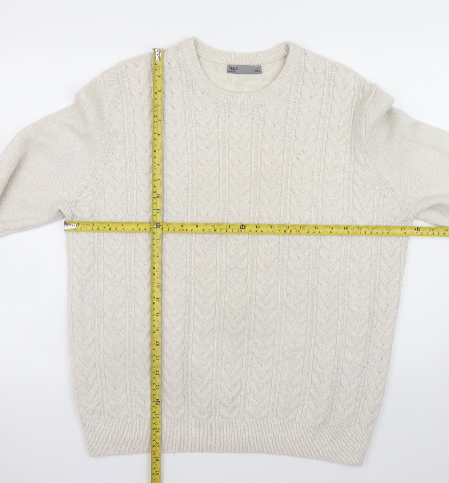 Marks and Spencer Women’s Ivory Cable-Knit Jumper XL