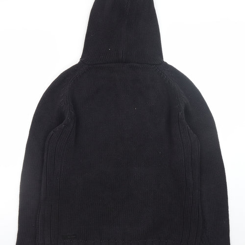 Full Circle Men's Black Cotton Hooded Full Zip Jumper Size L