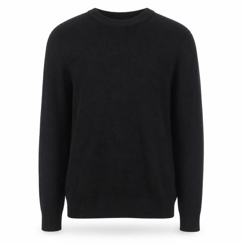 H&M Men's Black Cotton Relaxed Fit Crew Neck Jumper Size S