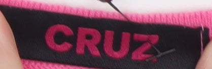 CRUZ Women's Pink Cotton Blend Short Sleeve Crew Neck Jumper Size 20