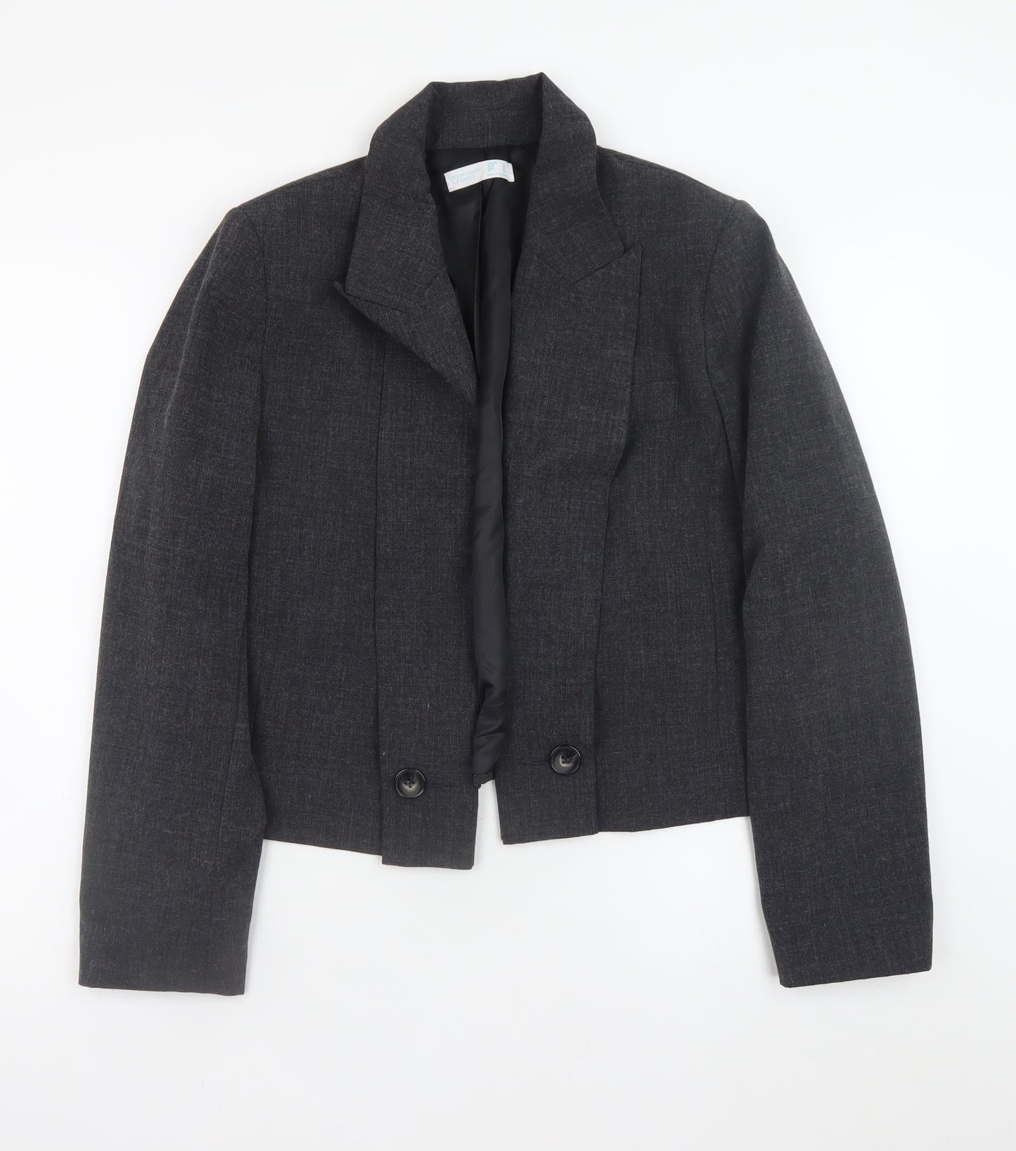 Primark Women’s Grey Tailored Short Blazer Jacket Size 12