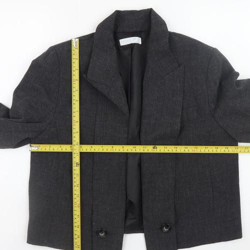 Primark Women’s Grey Tailored Short Blazer Jacket Size 12
