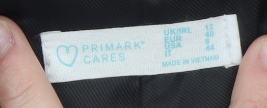 Primark Women’s Grey Tailored Short Blazer Jacket Size 12