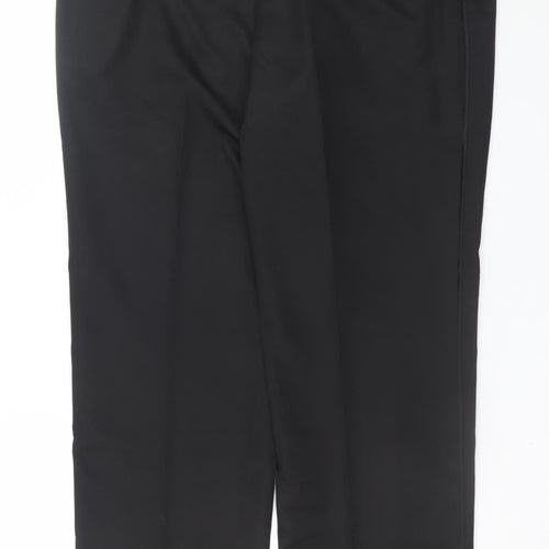 Marks and Spencer Men’s Black Regular Fit Dress Trousers 38W 31L