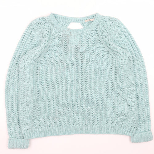 Tu Women’s Green Chunky Knit Long Sleeve Pullover Jumper Size 18