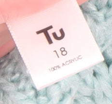 Tu Women’s Green Chunky Knit Long Sleeve Pullover Jumper Size 18