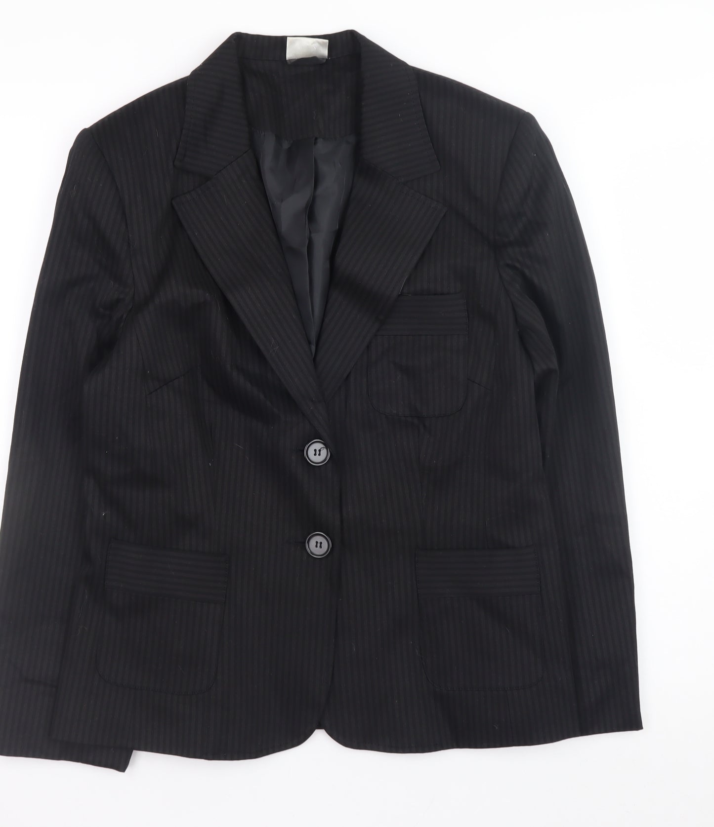 Select Women’s Black Pinstripe Blazer Size 12 Classic Business Jacket