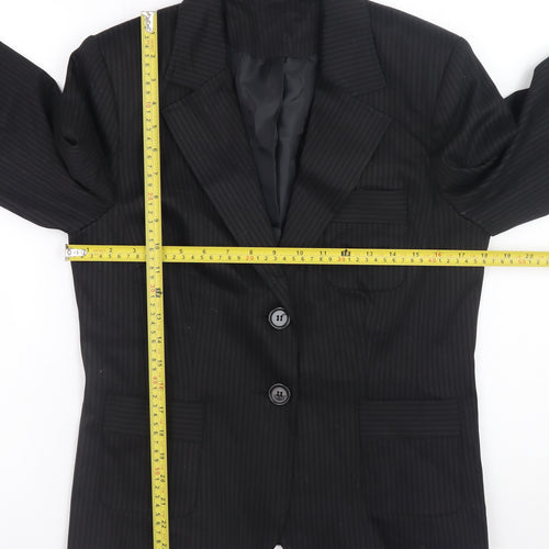 Select Women’s Black Pinstripe Blazer Size 12 Classic Business Jacket