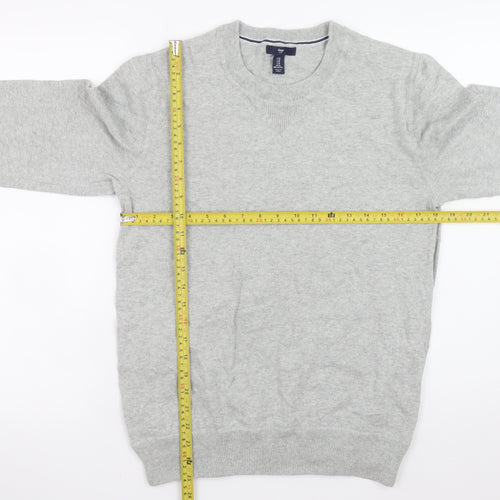 Gap Mens Grey Cotton Crew Neck Pullover Jumper Size M