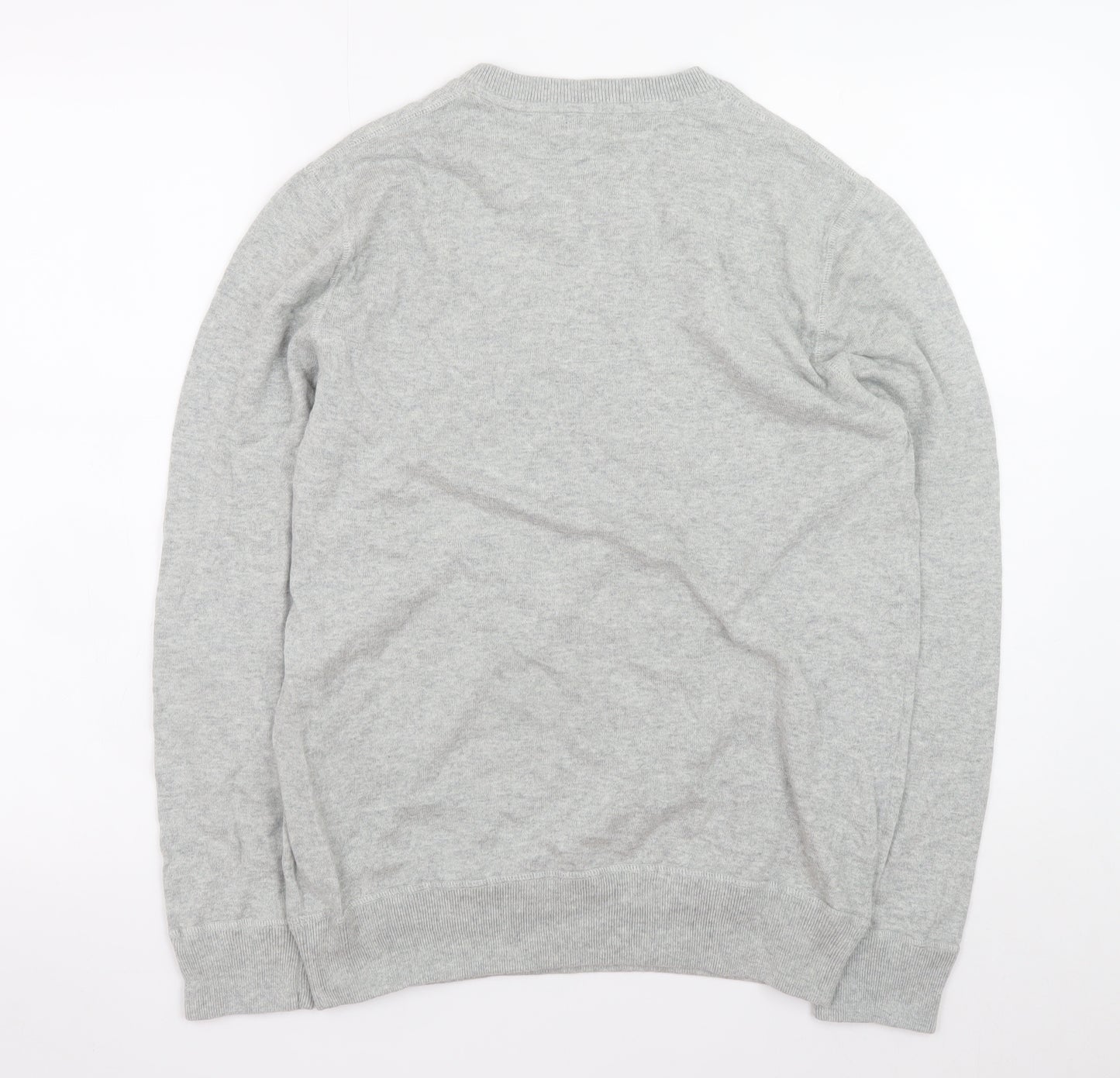 Gap Mens Grey Cotton Crew Neck Pullover Jumper Size M