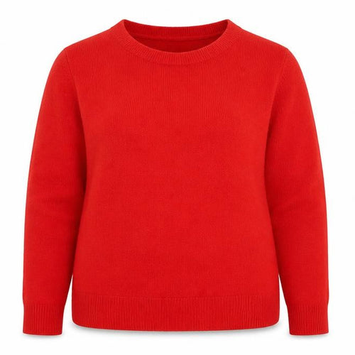 Marks and Spencer Women's Red Acrylic Crew Neck Jumper UK 16