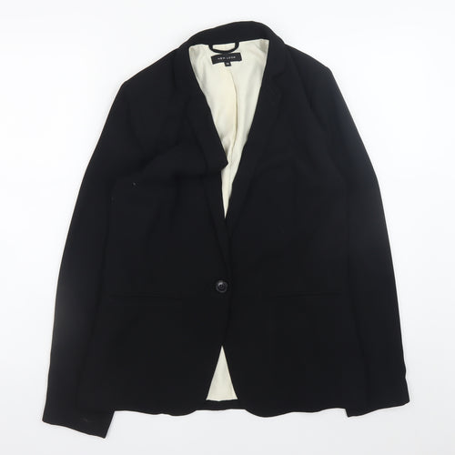 New Look Women's Black Blazer Size 10 Lined Single-Breasted Jacket