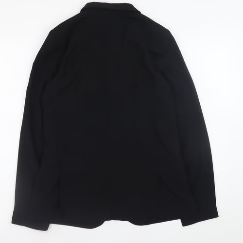 New Look Women's Black Blazer Size 10 Lined Single-Breasted Jacket