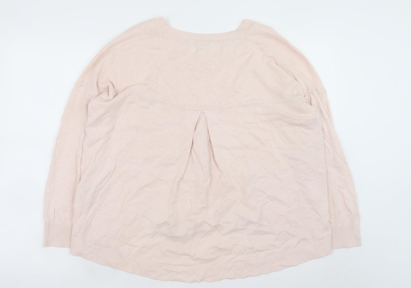 French Connection Womens Pink Cotton Crew Neck Jumper M