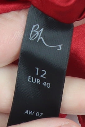 BHS Women’s Red Blazer Jacket Size 12 Classic Buttoned Business Style