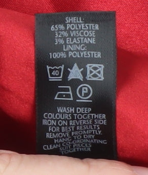 BHS Women’s Red Blazer Jacket Size 12 Classic Buttoned Business Style