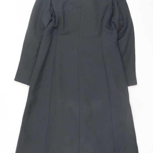 Lampert London Womens Black Wool Long Overcoat Size 12