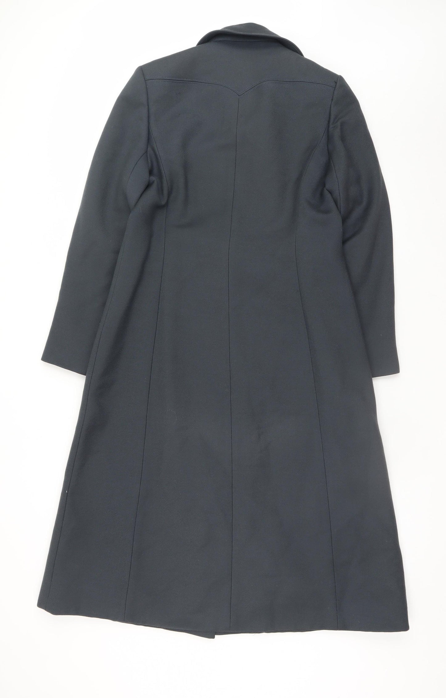 Lampert London Womens Black Wool Long Overcoat Size 12