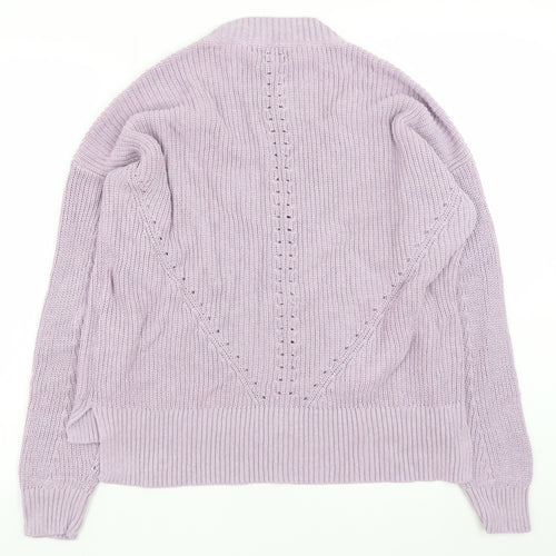 Fat Face Women’s Purple Cotton Crew Neck Long Sleeve Jumper Size 16
