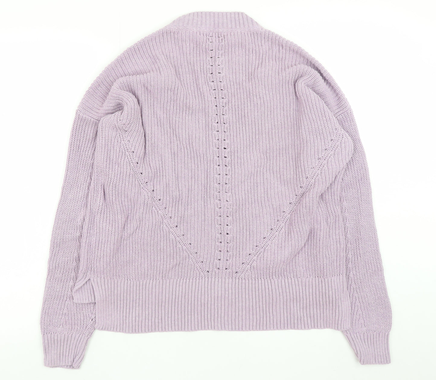 Fat Face Women’s Purple Cotton Crew Neck Long Sleeve Jumper Size 16