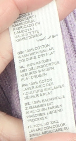 Fat Face Women’s Purple Cotton Crew Neck Long Sleeve Jumper Size 16