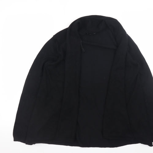ZARA Knit Womens Black Size 12 Open Front Long Sleeve Cardigan