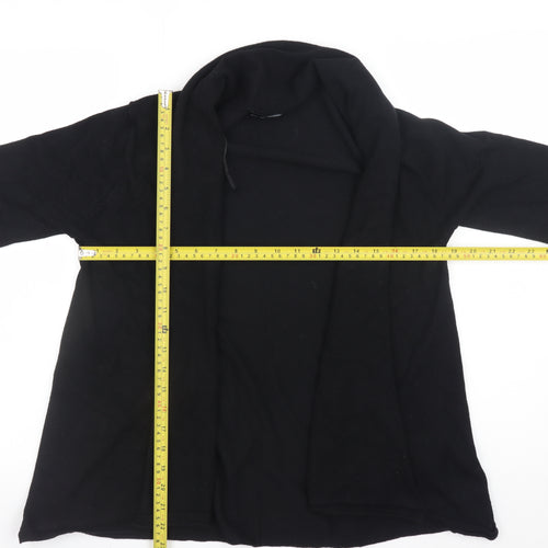 ZARA Knit Womens Black Size 12 Open Front Long Sleeve Cardigan