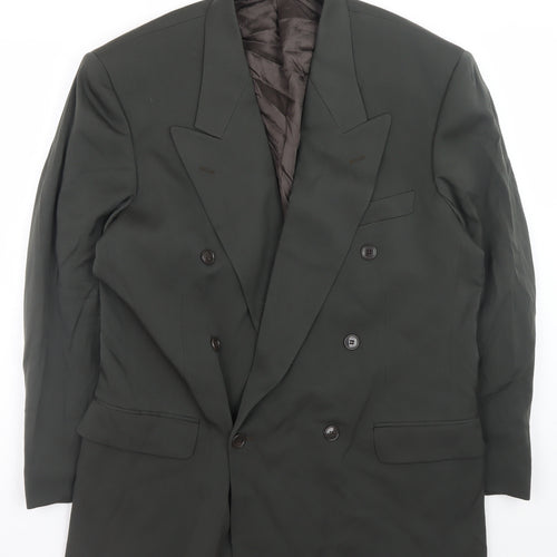 Ungaro Uomo Paris Mens Black Wool Blazer Jacket 40R Classic Fit