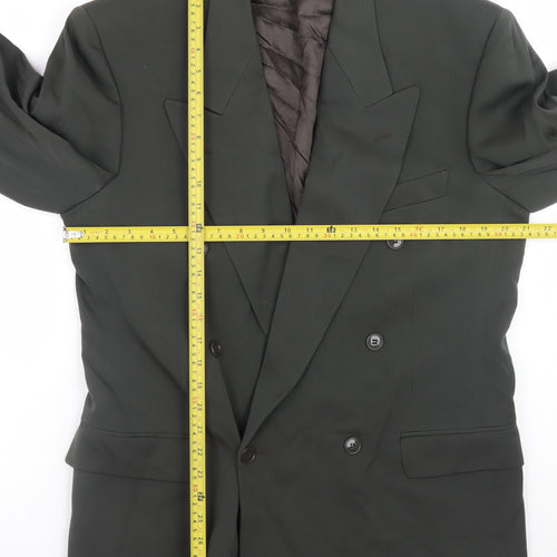 Ungaro Uomo Paris Mens Black Wool Blazer Jacket 40R Classic Fit