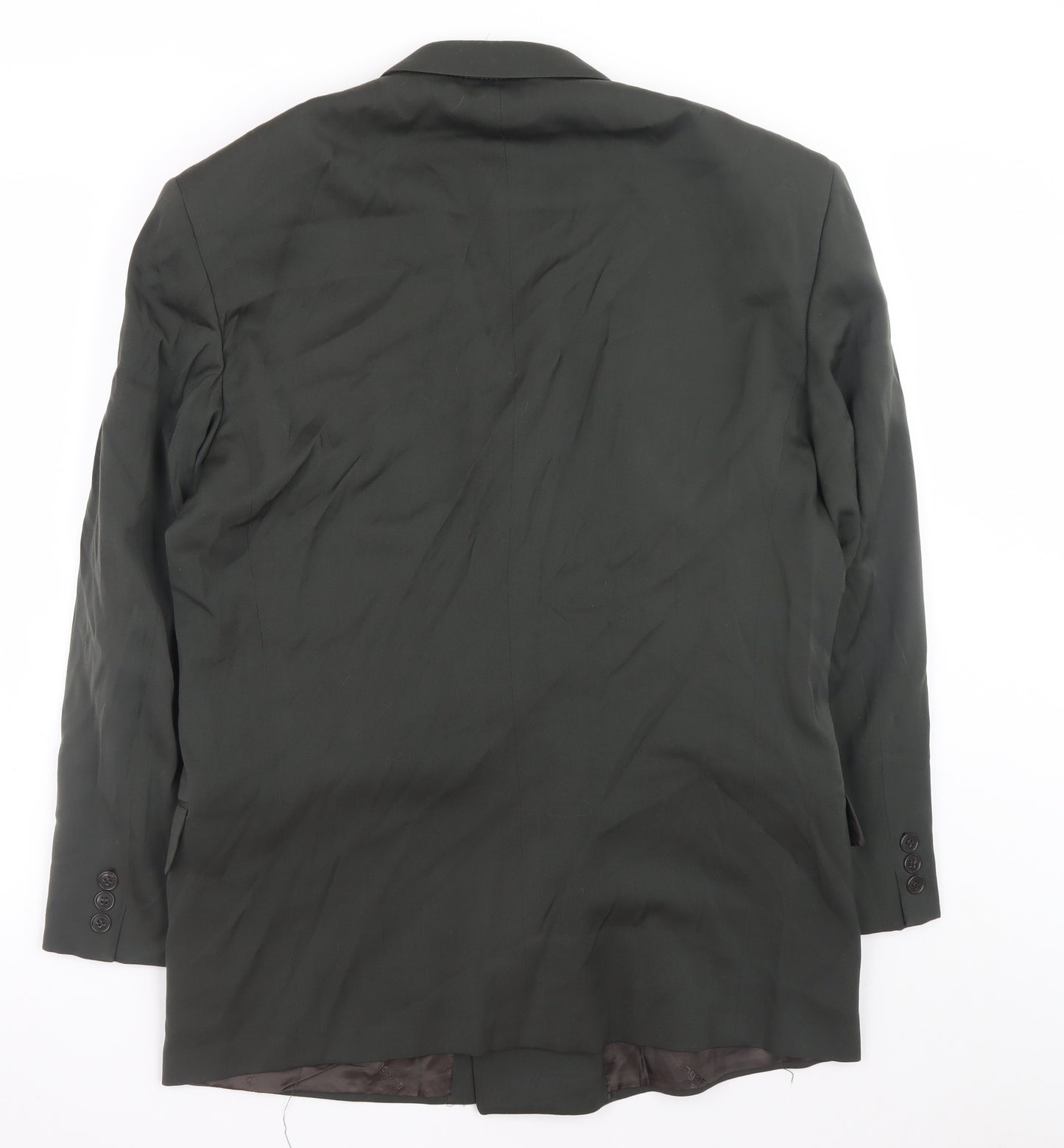 Ungaro Uomo Paris Mens Black Wool Blazer Jacket 40R Classic Fit