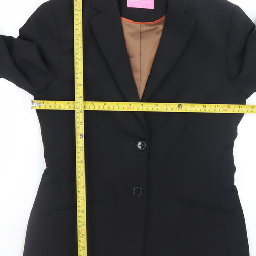 Brook Taverner Women’s Black Wool Blend Classic Blazer UK 8
