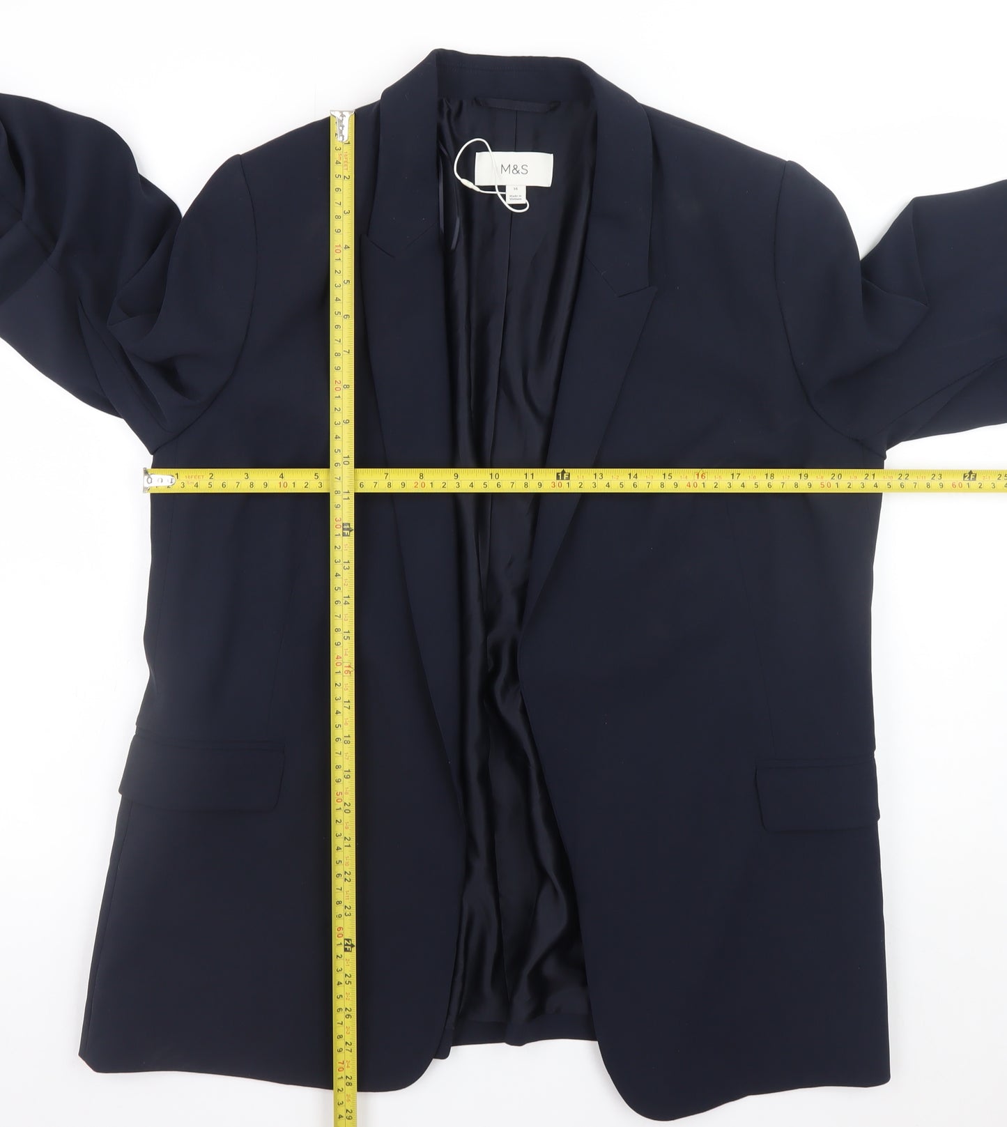 Marks and Spencer Women’s Navy Blue Regular Fit Blazer Size 16