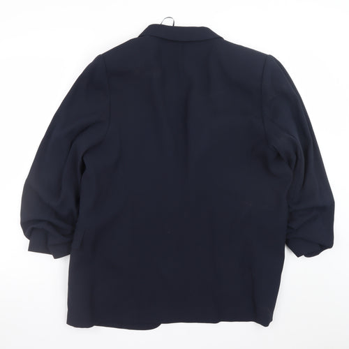 Marks and Spencer Women’s Navy Blue Regular Fit Blazer Size 16
