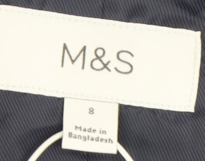 Marks and Spencer Women's Blue Size 8 Tailored Suit Waistcoat