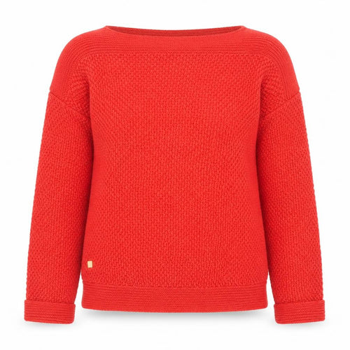 Lauren Ralph Lauren Women Red Cotton Knit Jumper Size S Classic Pullover