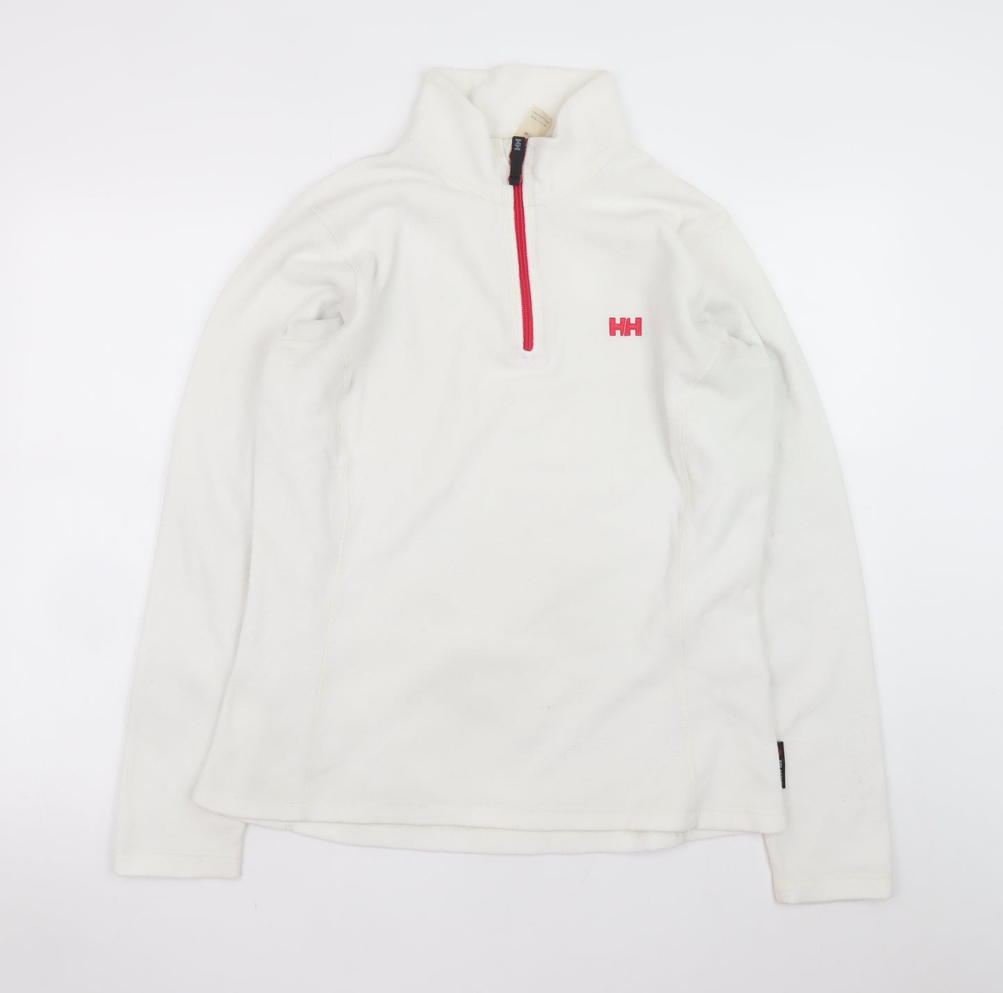 Helly Hansen Womens White Fleece Sweatshirt XL 1/4 Zip Pullover