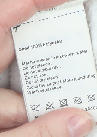 Helly Hansen Womens White Fleece Sweatshirt XL 1/4 Zip Pullover