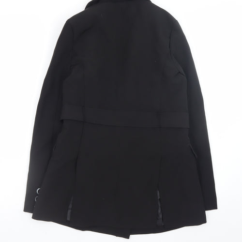 PrettyLittleThing Women's Black Belted Blazer Jacket Size 4