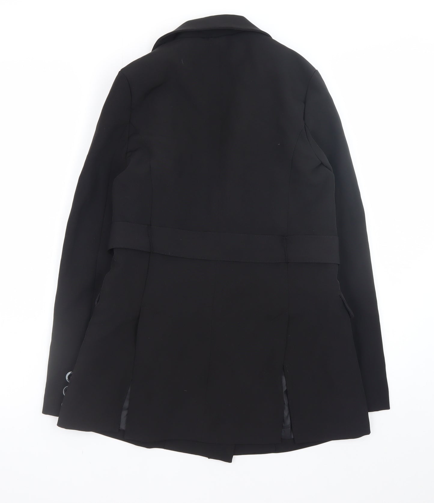 PrettyLittleThing Women's Black Belted Blazer Jacket Size 4