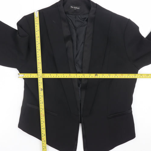 Miss Selfridge Women’s Black Blazer Size 14 Classic Workwear Jacket