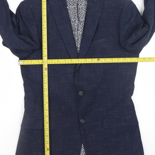 Limehaus Women's Blue Checked Regular Fit Blazer Size 10