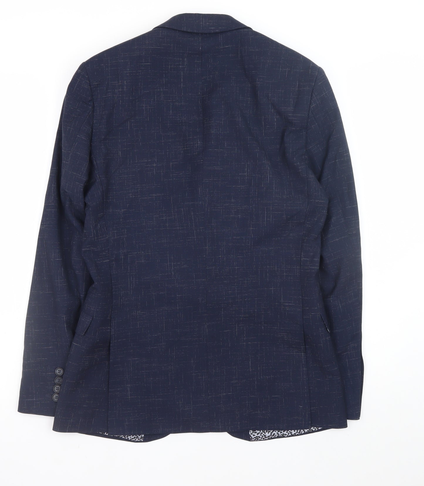 Limehaus Women's Blue Checked Regular Fit Blazer Size 10