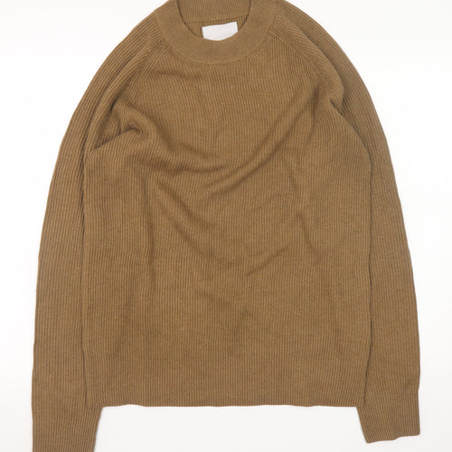Jack & Jones Men's Brown Knit Crew Neck Pullover Jumper Size L